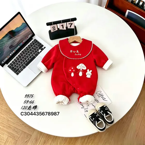 Red Lucky Festive Romper